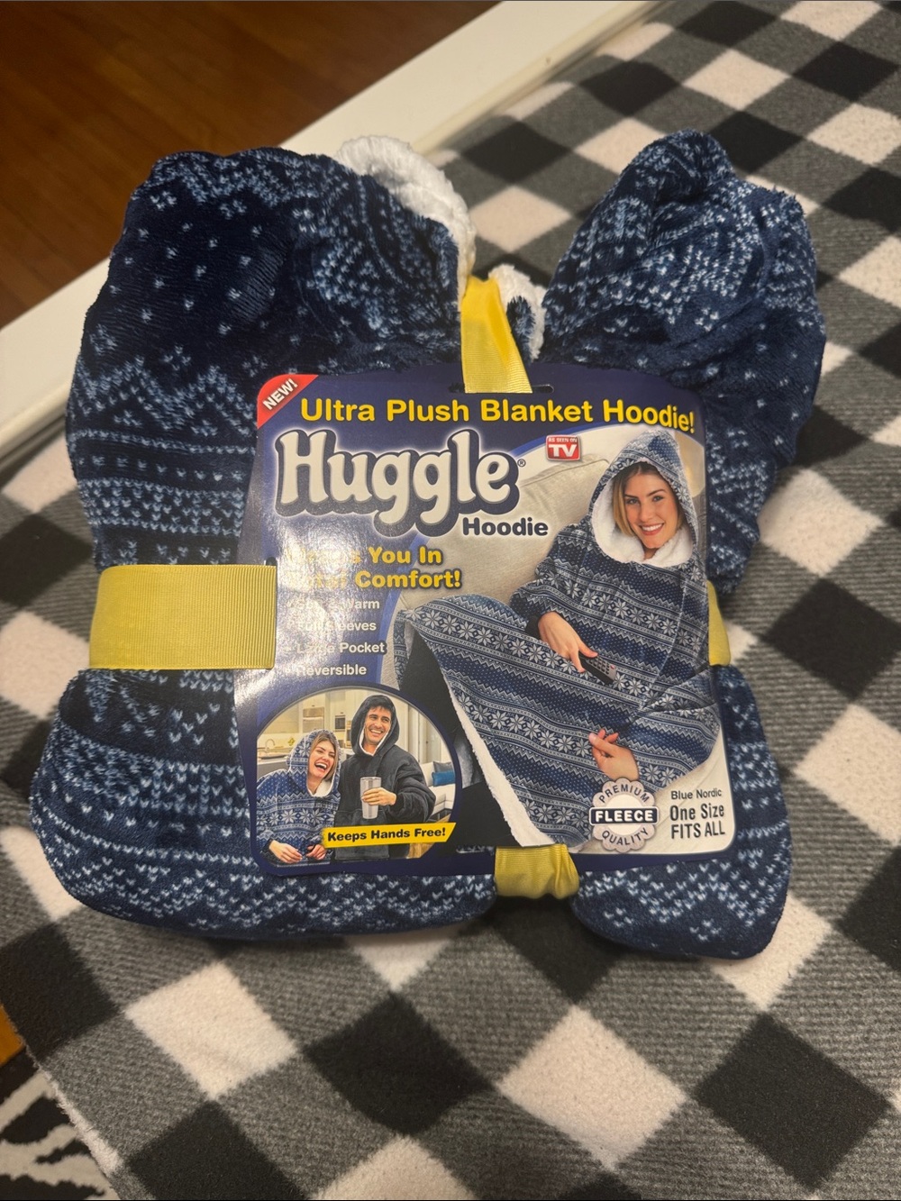 Ultra Plush Blanket Hoodie - Blue